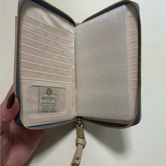 Spartina 449 Tan and Cream Patterned Wristlet - Picture 5 of 6